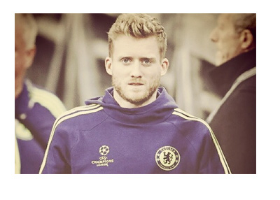 Andre Schurrle in the Chelsea FC UEFA Champions League warm-up suit