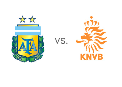 FIFA World Cup Semis - Argentina vs. Netherlands (Holland) - Matchup - Odds - Team Badges / Crests / Logos - Head to Head