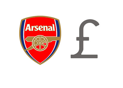 Arsenal Football Club - Finances - Pound Symbol - Illustration / Concept - Club Logo