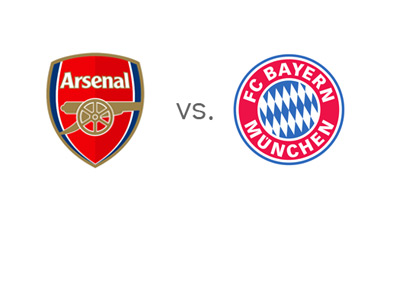 UEFA Champions League Matchup - 2014 - Arsenal vs. Bayern Munich - Team Logos