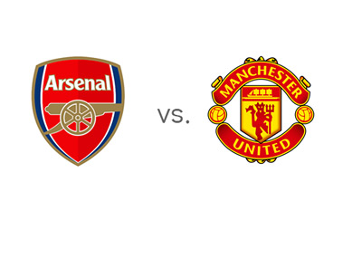 English Premier League (EPL) Matchup - Arsenal vs. Manchester United - Team Logos