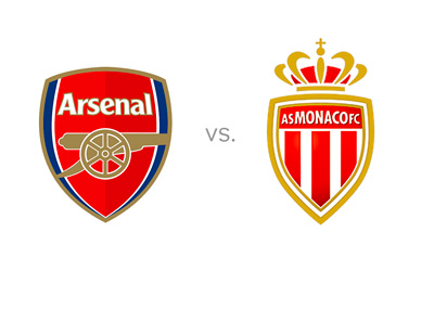 Arsenal FC vs. AS Monaco FC - Matchup - Odds - Face-off - Team Logos / Badges / Crests