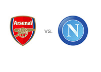 The UEFA Champions League Matchup - Arsenal vs. Napoli - Team Crests