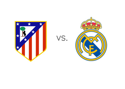 Team logos and Matchup - Atletico vs. Real Madrid