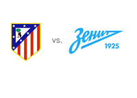 UEFA Champions League Matchup - Atletico Madrid vs. Zenit St. Petersburg - Team Logos / Crests