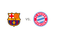 Barcelona vs. Bayern - Matchup and Team Logos