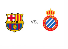 Spanish La Liga Matchup - Barcelona vs. Espanyol - Team Logos