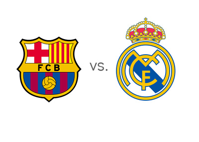 La Liga Matchup - Barcelona vs. Real Madrid - El Clasico - Team Logos