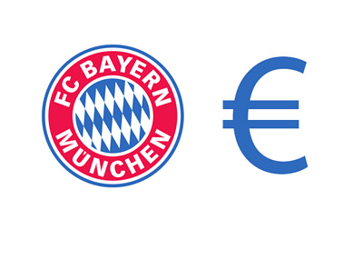 Bayern Munich logo next to the euro sign