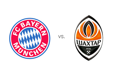 Bayern Munich vs. Shakhtar Donetsk - Matchup - Game Odds - Favourite - Team Logos / Badges / Crests - Head to Head