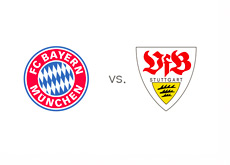 Matchup and Team Logos - Bayern vs. Stuttgart