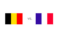 Matchup - Belgium vs. France - Country Flags