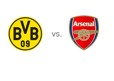 Borussia Dortmund vs. Arsenal - UEFA Champions League Clash - Team Logos