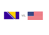 Bosnia and Herzegovina vs. United States of America - Matchup and Country Flags