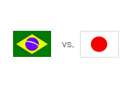 Brazil vs. France - Matchup and Country Flags