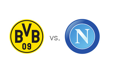 Borussia Dortmund vs. Napoli - UEFA Champions League Matchup - Team Logos