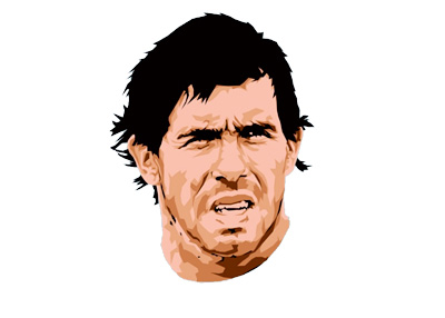 Carlos Tevez - Football Player - Illustration - Trace