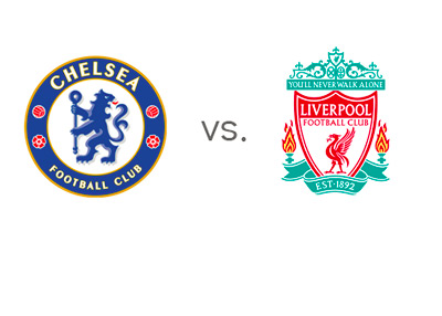 English Premier League Matchup - Chelsea (the Blues) vs. Liverpool (the Reds) - Team Logos