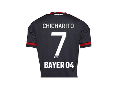 Javier Hernandez aka Chicharito Bayer Leverkusen jersey 2015/16 season - Back side