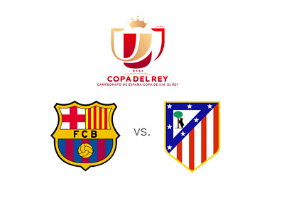 Spanish Cup - Copa del Rey - Matchup - Barcelona vs. Atletico Madrid - Preview - Team Logos / Badges / Crests - Face Off