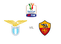 Coppa Italia Final - Lazio vs. AS Roma - Matchup and team logos