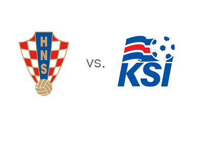 Croatia vs. Iceland - Matchup and Team Logos