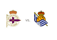 Deportivo la Coruna vs. Real Sociedad - Matchup and team logos