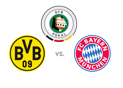 The DFB Pokal (German Cup) - Borussia Dortmund vs. Bayern Munich - Tournament and Team Logos / Badges