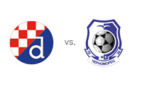 UEFA Europa League matchup - Dinamo Zagreb vs. Chornomorets Odesa - Team Logos