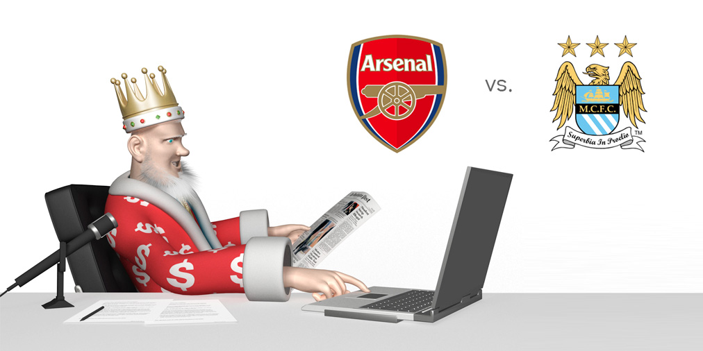 The King presents the EPL matchup between Arsenal and Manchester City - Tips, odds, stats, preview and opinion