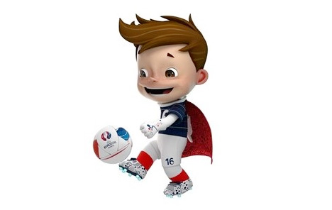 Euro 2016 France Mascot - Cape Boy - Driblou - Goalix - Super Victor