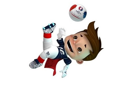 Euro 2016 France Mascot - Cape Boy - Driblou - Goalix - Super Victor - Overhead Kick - 3D