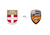 Evian TG FC vs. FC Lorient - Matchup and Team Logos