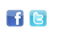 Social Media Networks - Facebook and Twitter - Icons