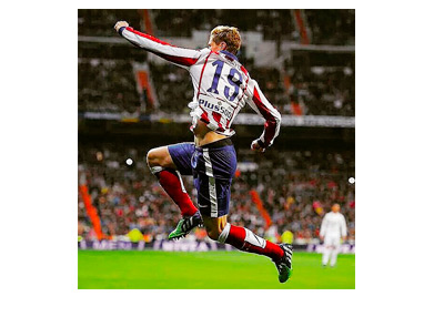 Fernando Torres celebrate after scoring vs. Real Madrid on January 15th, 2015 - Spanish Copa del Rey