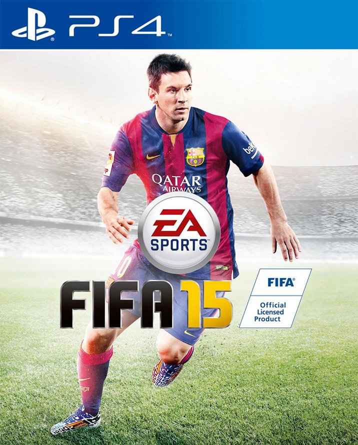 Lionel Messi on the cover of EA Sports FIFA 15 video game international (global) cover - Large size image