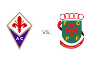 UEFA Europa League (UEL) Matchup - Fiorentina vs. Pacos de Ferreira - Team Logos