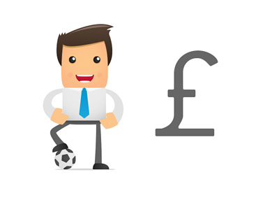 Football Manager Salary - British Pounds - Illustration