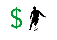 Football Player Salary in Dollars - Illustration