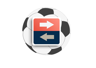 Football Transfer - Illustration / Concept - Arrows over a Ball