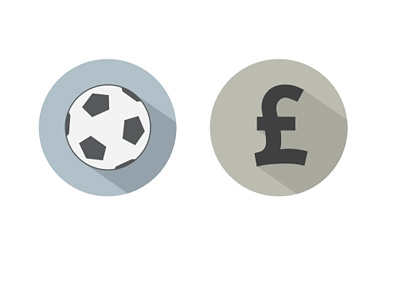 Concept Illustration - Football Transfer Fees - British Pounds - Ball and Currency Symbol