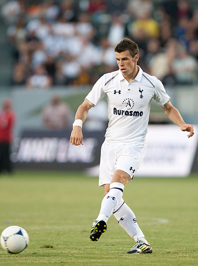 Gareth Bale while at Tottenham Hotspur - Number one on the list of players with highest transfer fees