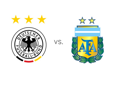 Germany vs. Argentina - National Football Teams - Matchup - Team Logos / Crests