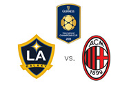 The International Champions Cup - LA Galaxy vs. AC Milan - Matchup - Team and Tournament Logos