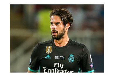 Real Madrid attacking midfielder Isco.  The year is 2017.