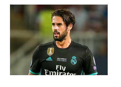 Real Madrid attacking midfielder Isco. The year is 2017.