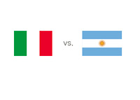 Italy vs. Argentina - Matchup and Nation Flags
