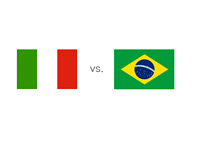 Italy vs. Brazil - Matchup and Country Flags