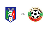 Italy vs. Bulgaria Matchup and Football Association Logos