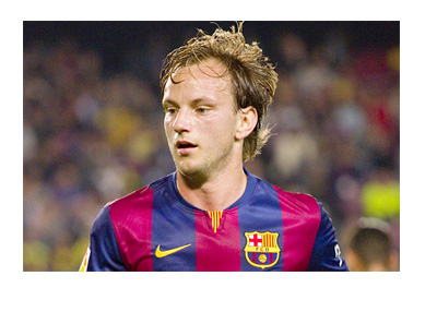 Ivan Rakitic wearing a Barcelona FC jersey - In game photo - November 2014